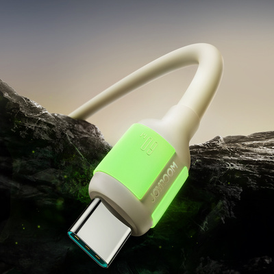 Joyroom S-A53 60W USB-C Cable - USB-C with fluorescent tip 2 m - beige