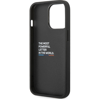 Hülle BMW BMHCP13X22NBCK iPhone 13 Pro Max 6,7" schwarz/schwarz Hardcase Leder Carbon