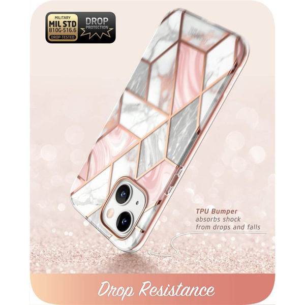 Etui Supcase Cosmo na iPhone 14 Plus - różowy marmur