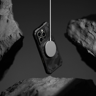 Etui Ringke Rugged Gear MagSafe na iPhone 16 Pro - czarny camo