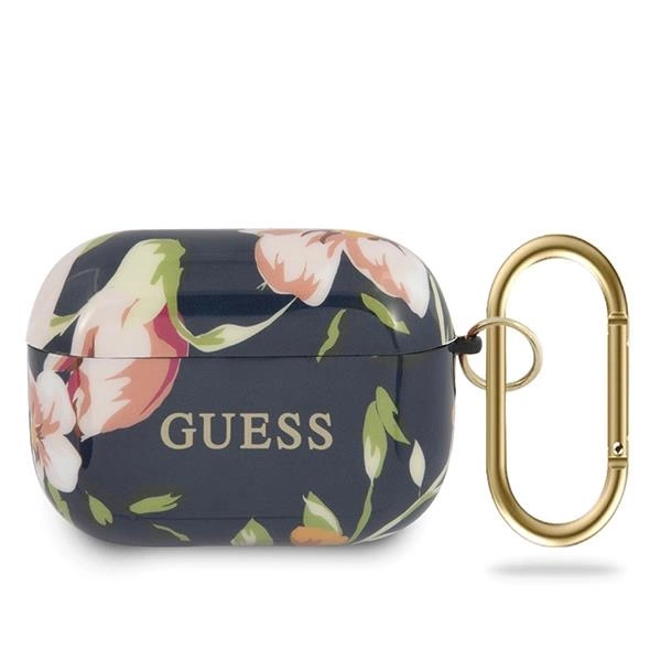 Etui Guess N.3 Flower Collection na AirPods Pro - niebieskie
