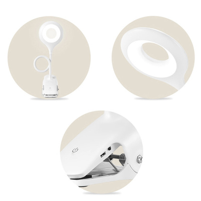 [B WARE] Kabellose LED-Leselampe mit Clip + schwarzem Micro-USB-Kabel