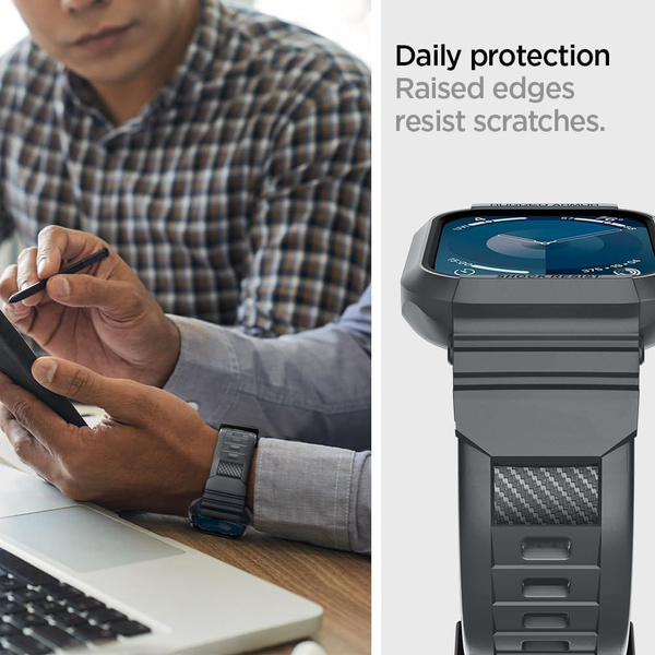 Spigen Rugged Armor Pro Case for Apple Watch 4 / 5 / 6 / 7 / 8 / 9 / SE (44 / 45 mm) - Dark Gray