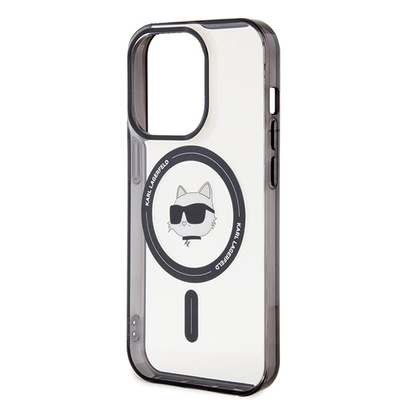 Karl Lagerfeld IML Choupette's Head MagSafe-Hülle für iPhone 15 Pro – transparent