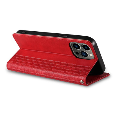 Magnet Strap Case Hülle für iPhone 14 Pro Max Flip Wallet Mini Lanyard Ständer Rot