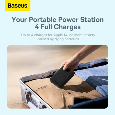 Baseus Magnetic Mini 20000 mAh 20W Powerbank - Schwarz + USB-C / USB-C-Kabel