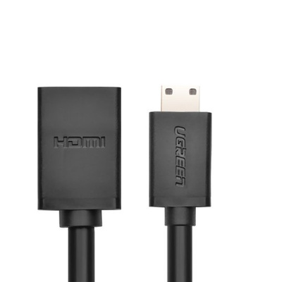 Ugreen adapterkabel HDMI (Buchse) - mini HDMI (Stecker) 4K 60 Hz Ethernet HEC ARC Audio 32 Kanäle 22 cm schwarz (20137)