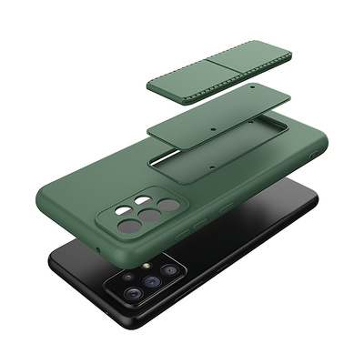Wozinsky Kickstand Case Silicone Stand Cover for Xiaomi Redmi Note 11 Pro black
