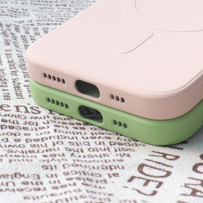 Silikonowe etui kompatybilne z MagSafe do iPhone 15 Pro Max  Silicone Case - szare