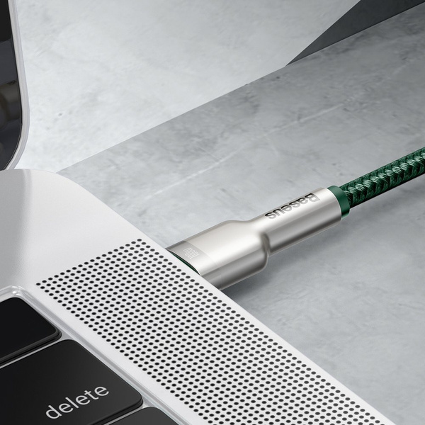 Baseus Cafule Series Metal Data USB-C / USB-C PD QC SCP 100W 5A 2 m Kabel - Grün