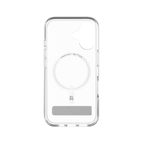 ZAGG Crystal Palace Snap Kickstand MagSafe Hülle für iPhone 16 – transparent