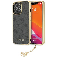 Etui Guess 4G Charms Collection na iPhone 14 Pro Max - szare
